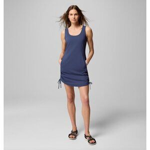 NEW Columbia Womens Large Omni Shade Active All Seasons‎ Sleeveless Dress Blue